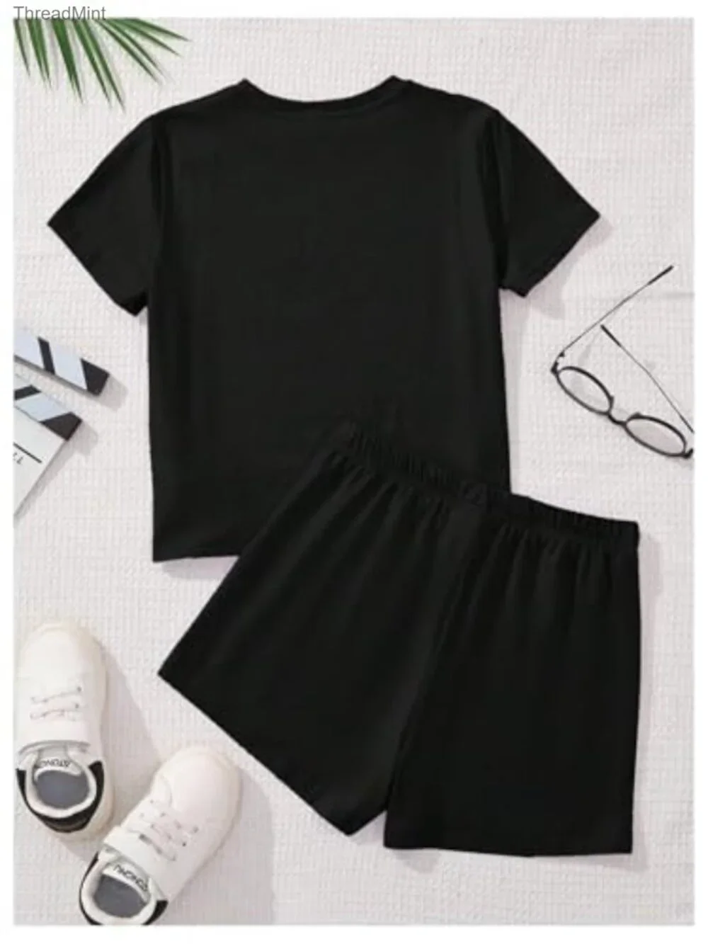Girls 2 Piece Set Cherry Graphic Tee and Shorts Summer